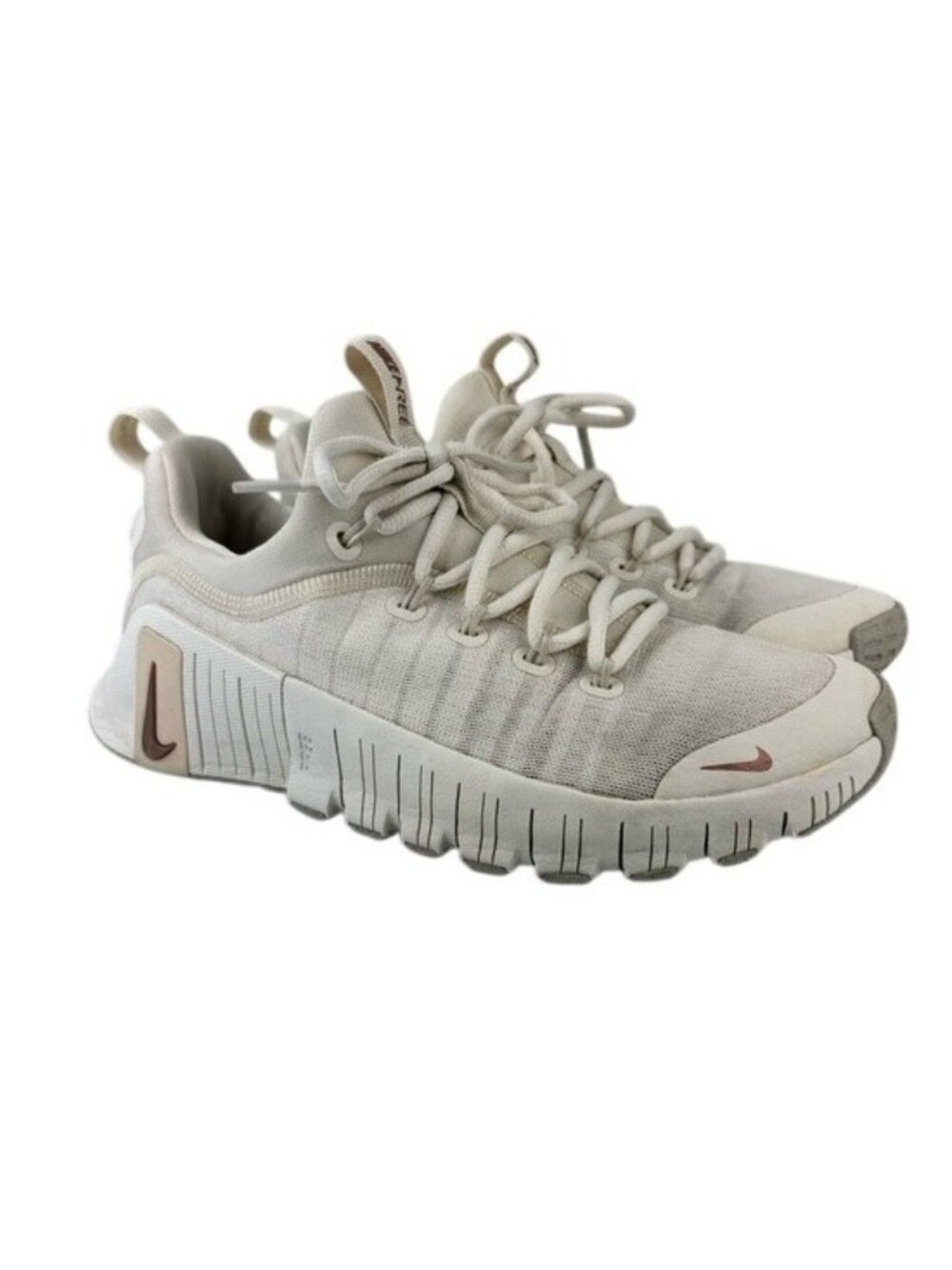 Nike Free Metcon 6 Cream Sneakers Rose Swoosh Sz 7.5 F17126-100 Women Athletic